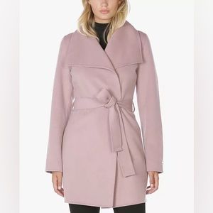 TAHARI Women's Doubled-Faced Belted Wrap Coat